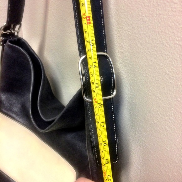 Large black and off white Coach tote purse. - Picture 7 of 8